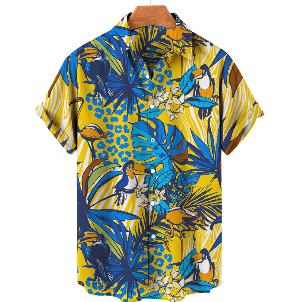 Summer Casual Printed Hawaiian Shirt Seaside Edition